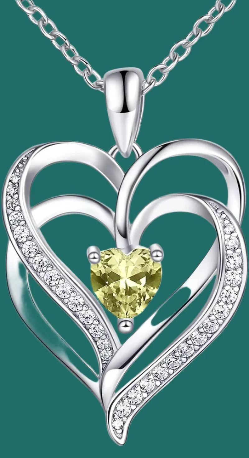 💖✨ Shine Bright with Our Elegant 925 Sterling Silver Birthstone Heart Necklaces! Perfect gift for graduations, anniversaries, and birthdays for all the amazing women in your life! 🎉🎁 #GiftIdeas #SilverJewelry #HeartNecklace