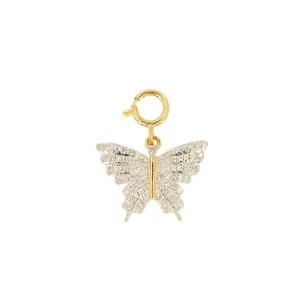10k Yellow Gold and Diamond 'Butterly' Charm - 10065