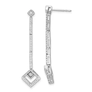 14k Gold 0.55 ct Lab Grown Diamond Dangle Earrings VS Clarity, G-H Color