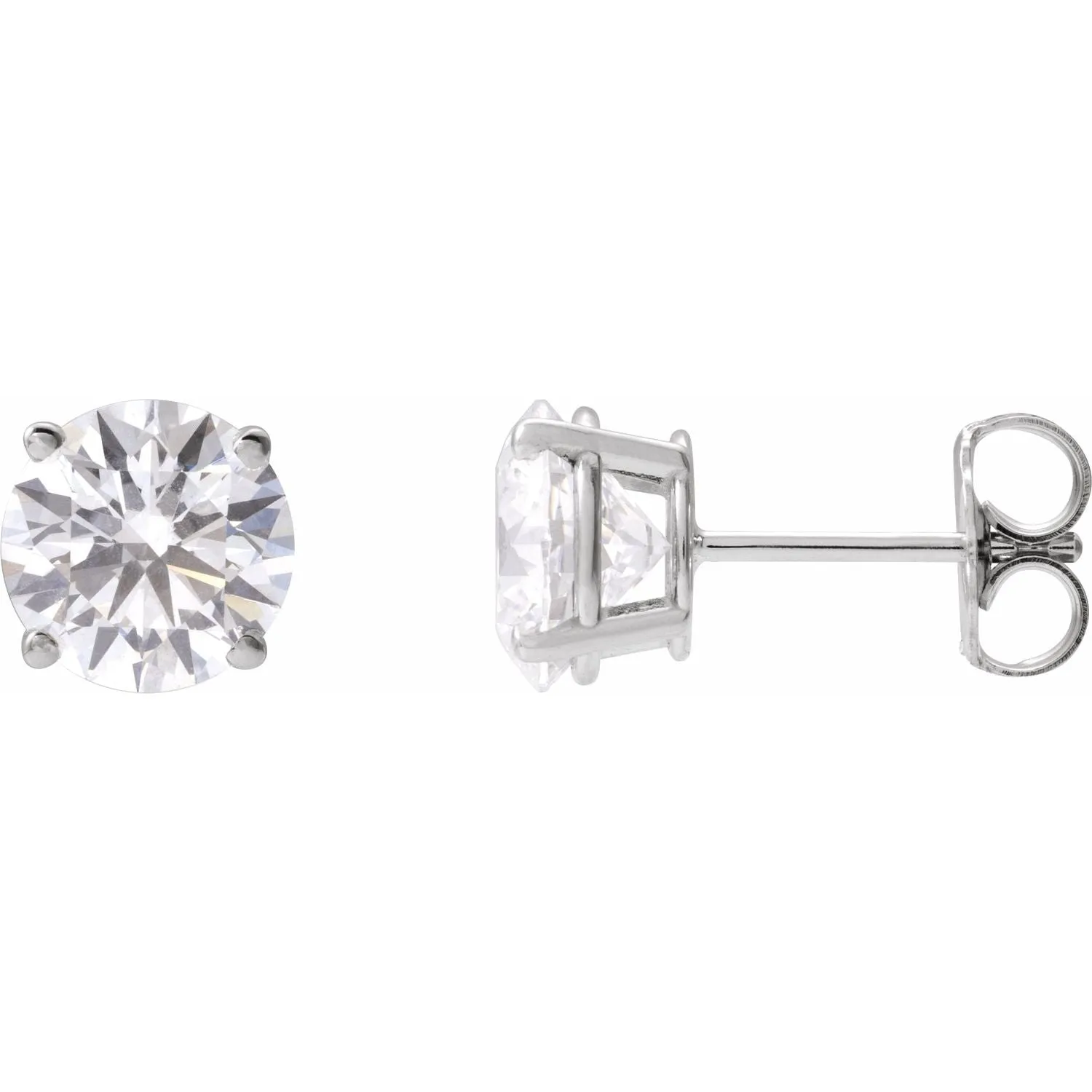 14K Gold 3ct Lab-Grown Diamond Stud Earrings Clarity VS, Color F-G