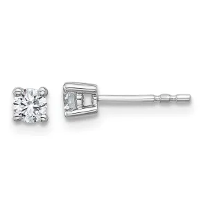 14k White Gold 1/3 ct Round Lab Grown Diamond Stud Earrings VS Clarity, D-E Color