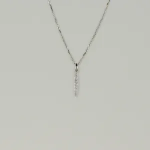 18ct White Gold 0.09ct Diamond Necklet