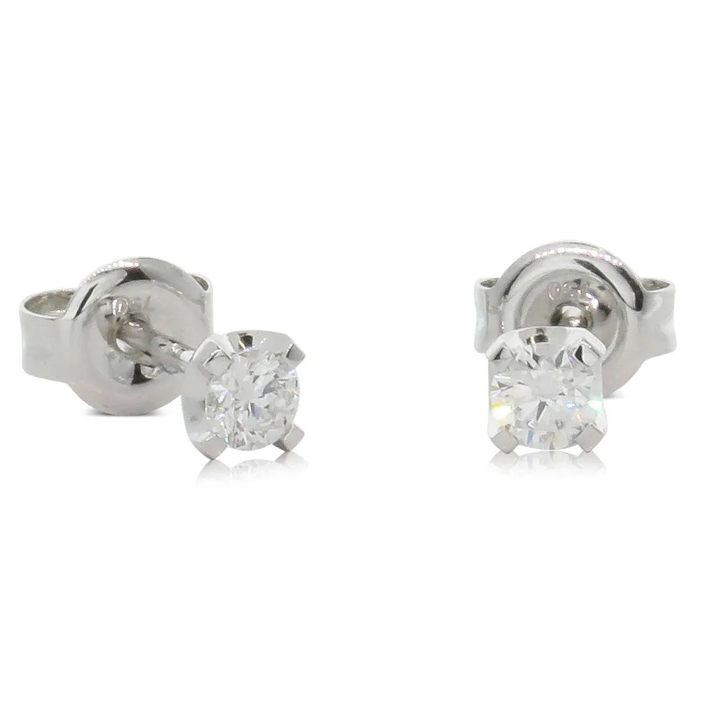 18ct White Gold .25ct Diamond Studs