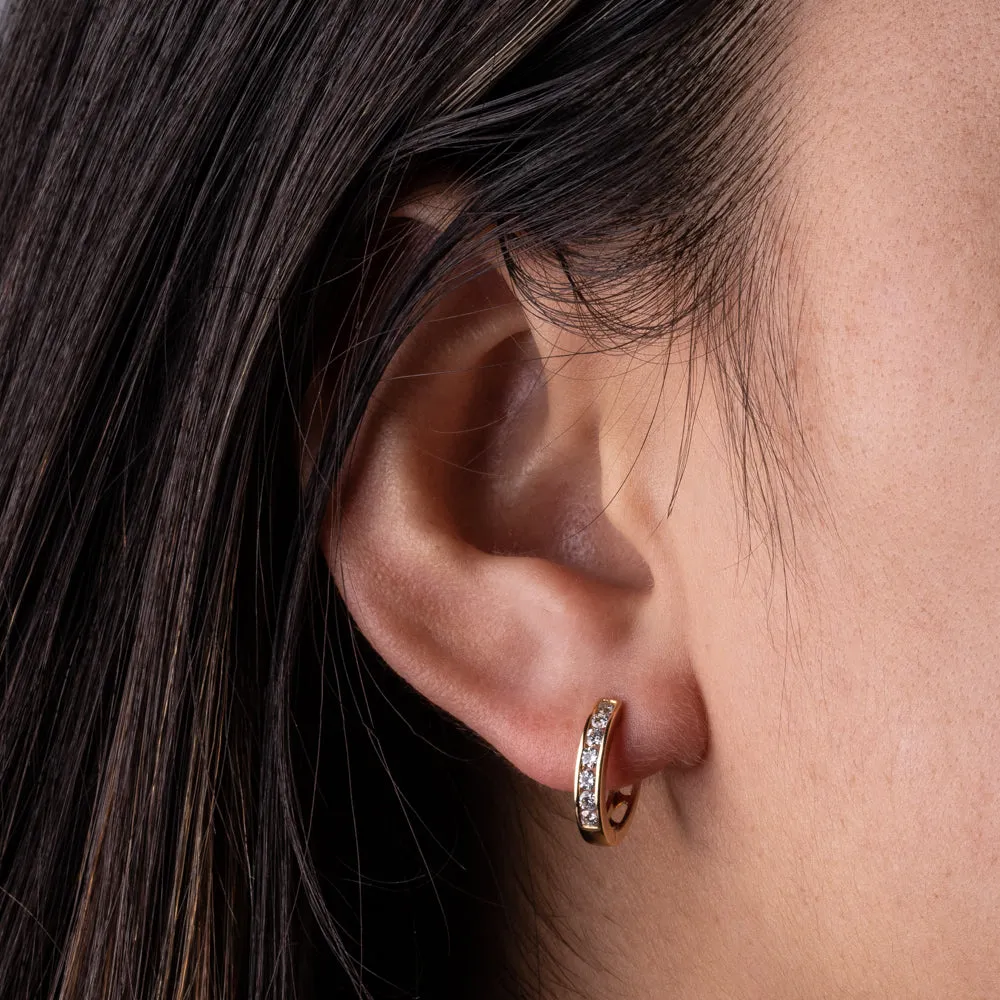 18ct Yellow Gold .50ct Diamond Tigris Earrings