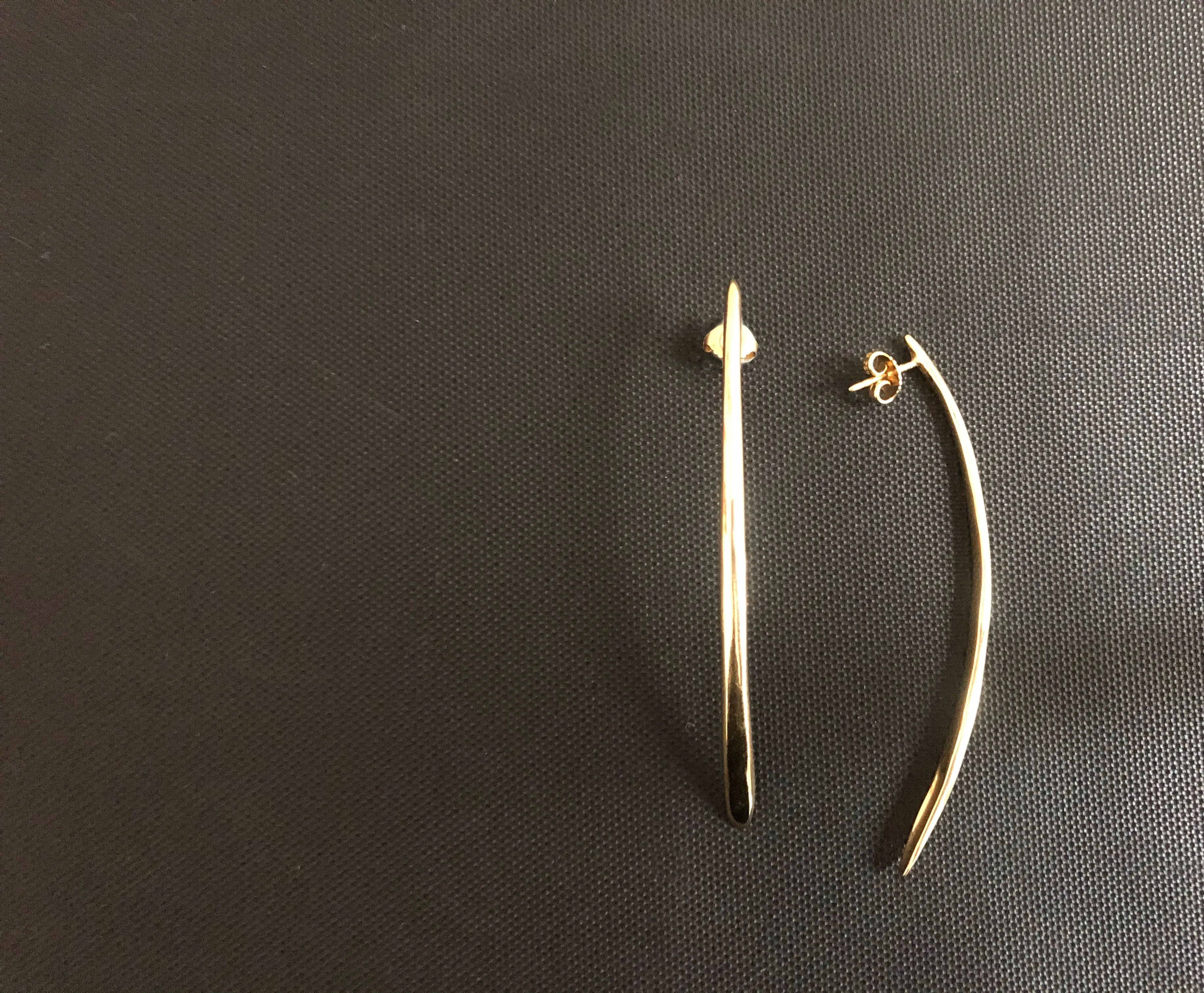 18k Long Clasp Earrings