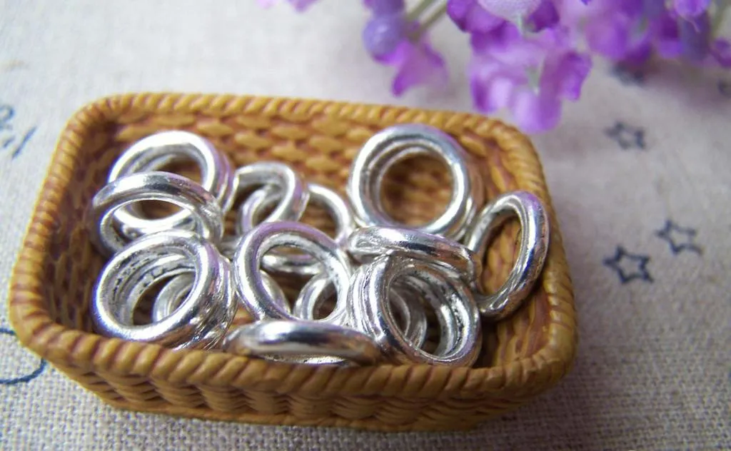 20 pcs of Antique Silver Smooth Round Circle Rings 11mm A1067