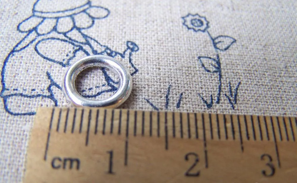 20 pcs of Antique Silver Smooth Round Circle Rings 11mm A1067