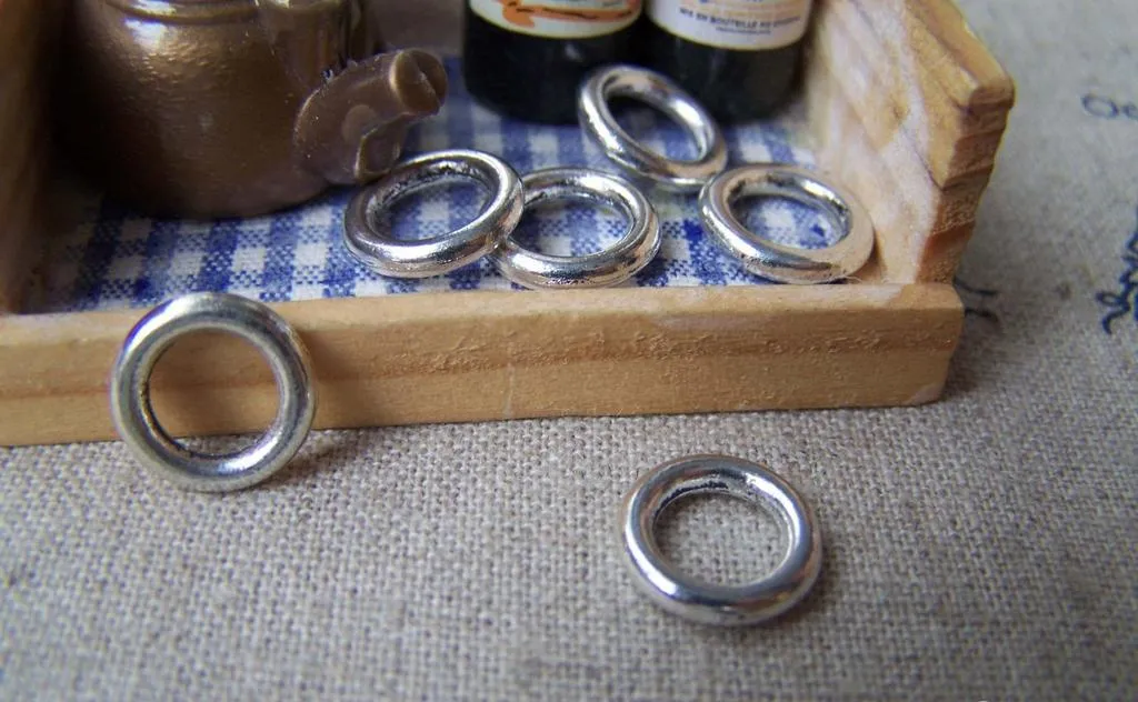 20 pcs of Antique Silver Smooth Round Circle Rings 11mm A1067