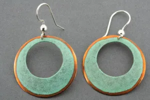 30 mm copper & patina hoops