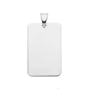Acotis Silver Personalize Tags Rectangular G61039