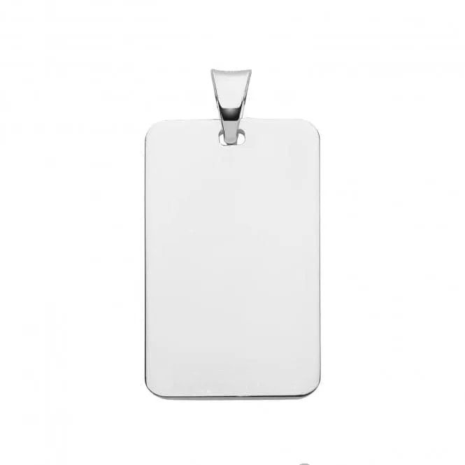 Acotis Silver Personalize Tags Rectangular G61039