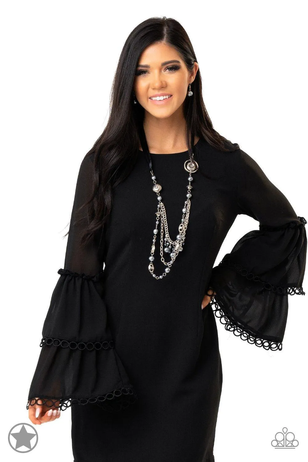 All The Trimmings Black Ribbon Necklace - Paparazzi Accessories