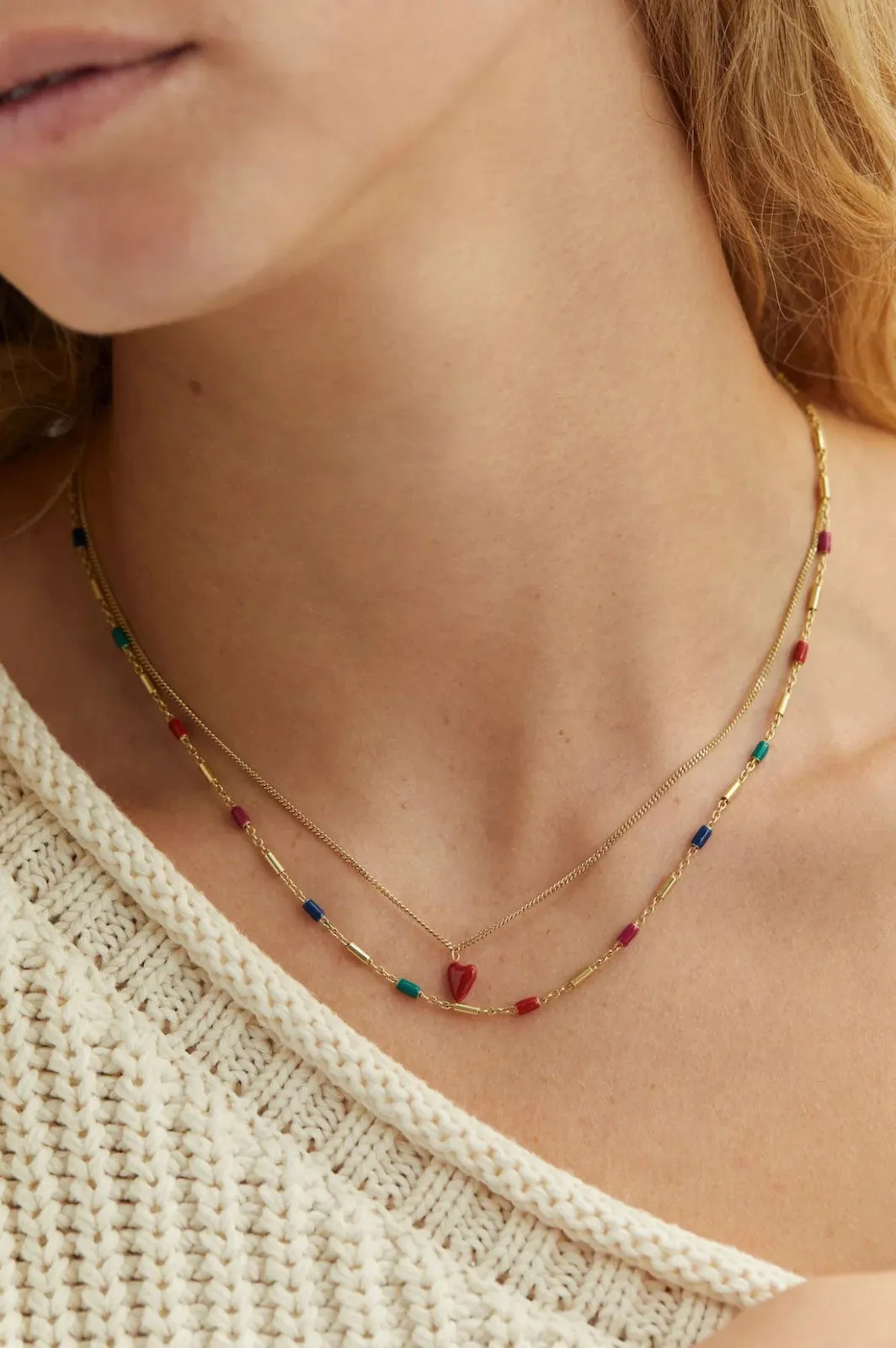 Anna   Nina Heart Beat Necklace