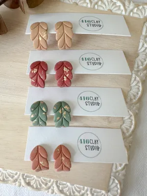 Autumn Leaf Huggie Earrings