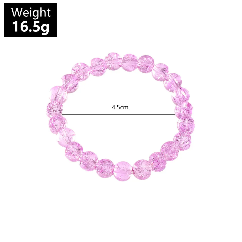 Bohemian Holiday Style Transparent Resin Beaded Bracelet
