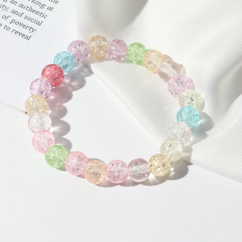 Bohemian Holiday Style Transparent Resin Beaded Bracelet