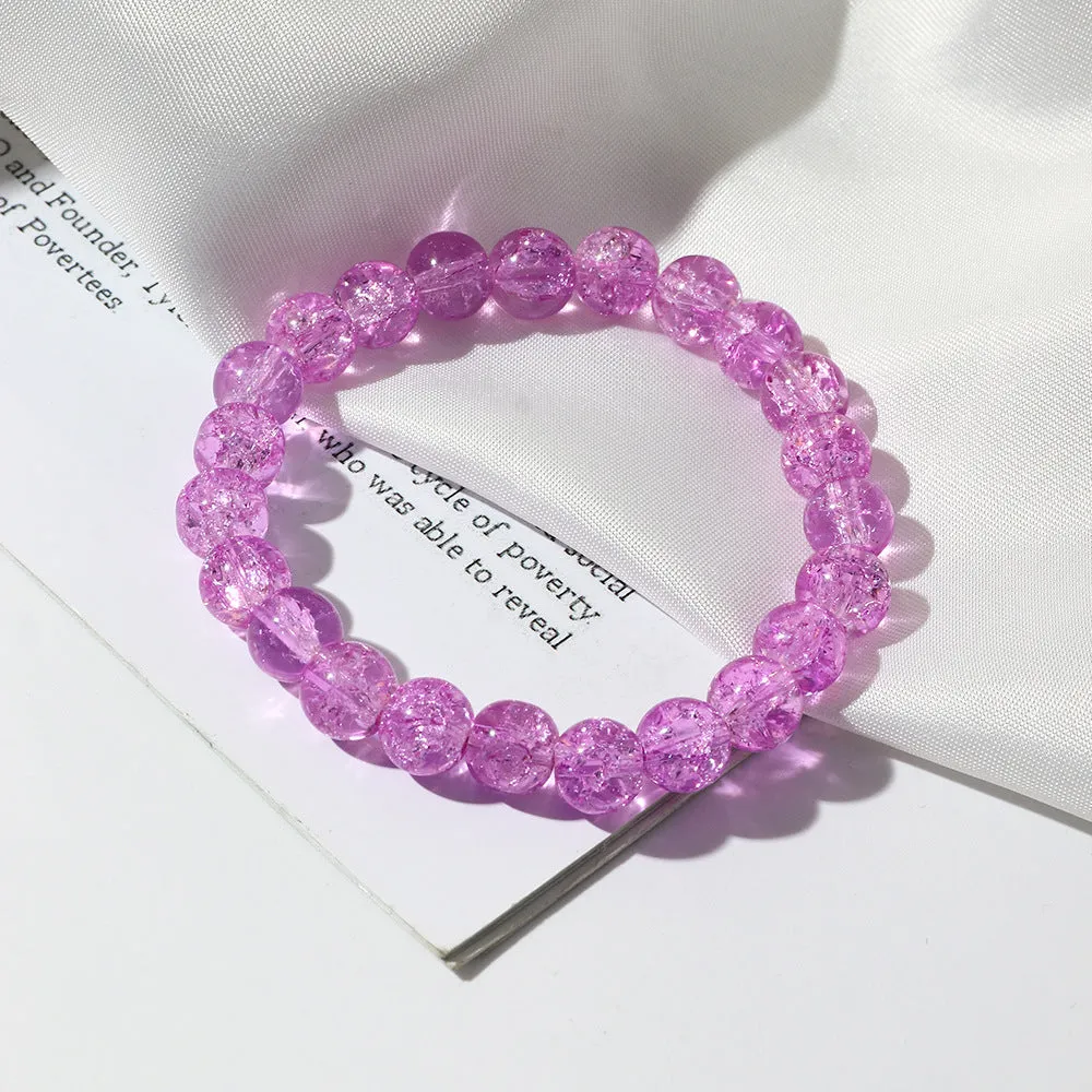 Bohemian Holiday Style Transparent Resin Beaded Bracelet