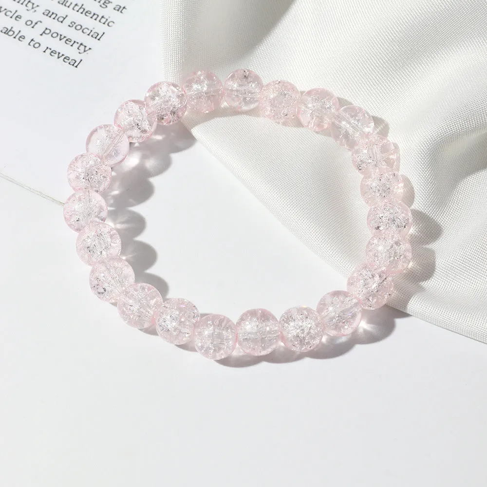 Bohemian Holiday Style Transparent Resin Beaded Bracelet