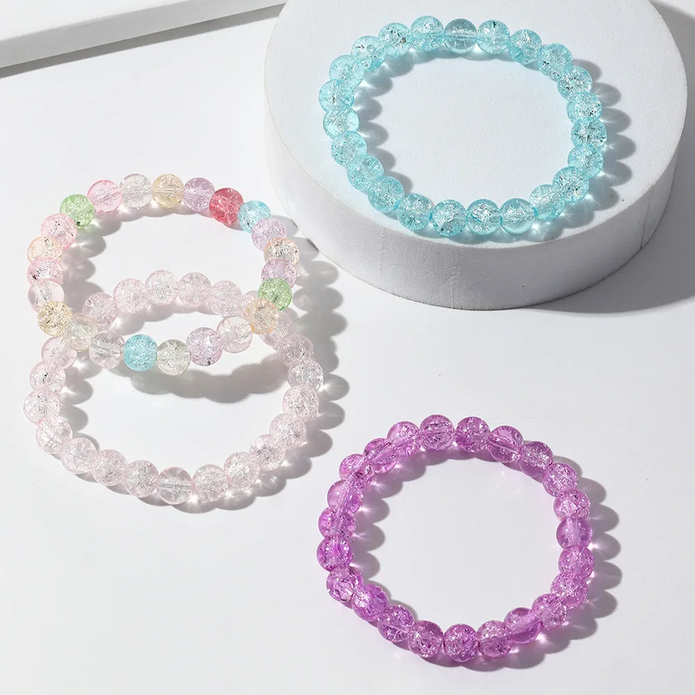 Bohemian Holiday Style Transparent Resin Beaded Bracelet