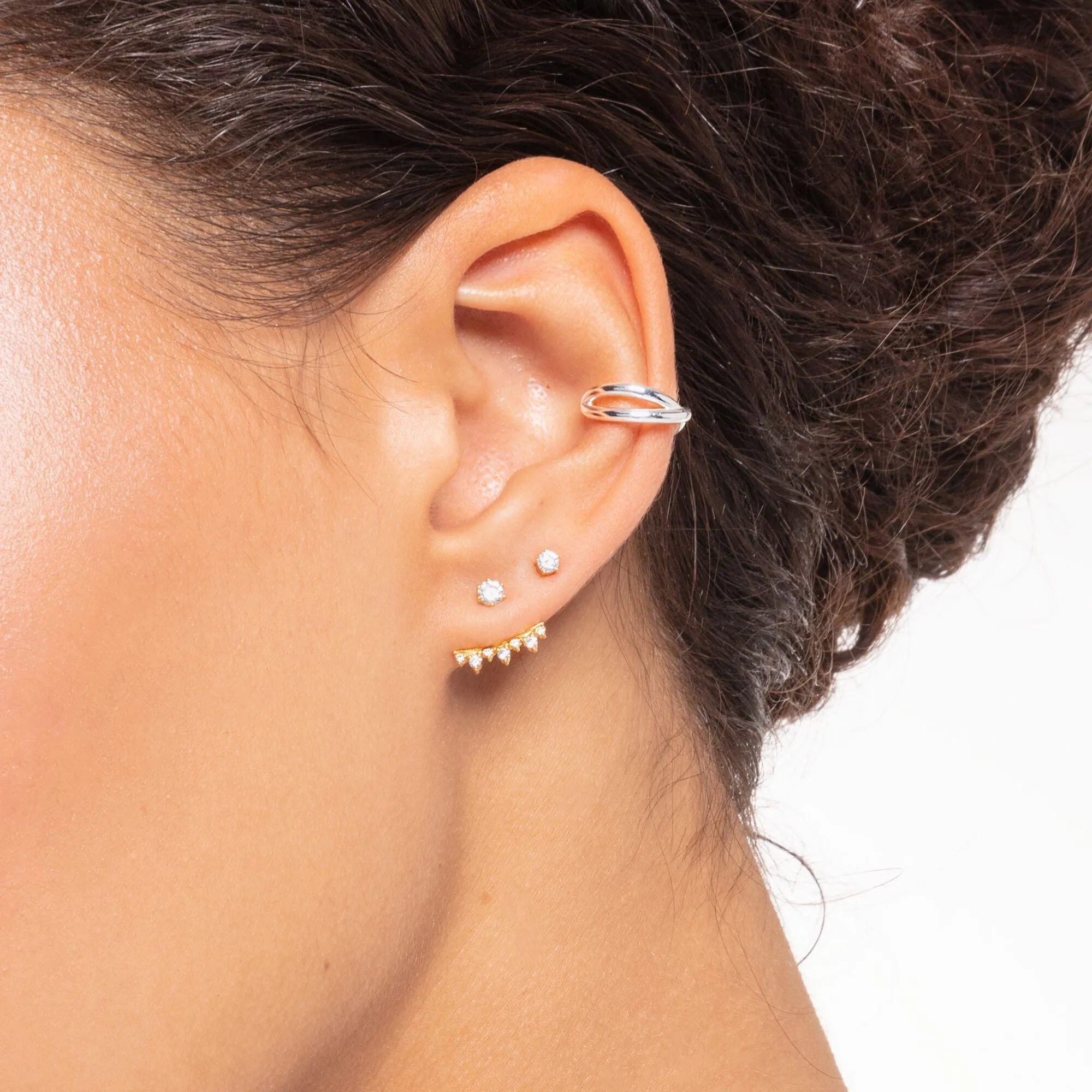 CHARMING COLLECTION SMALL CZ STUD EARRING SINGLE