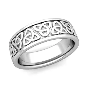 Classic Celtic Knot Design Wedding Ring in 925 Silver