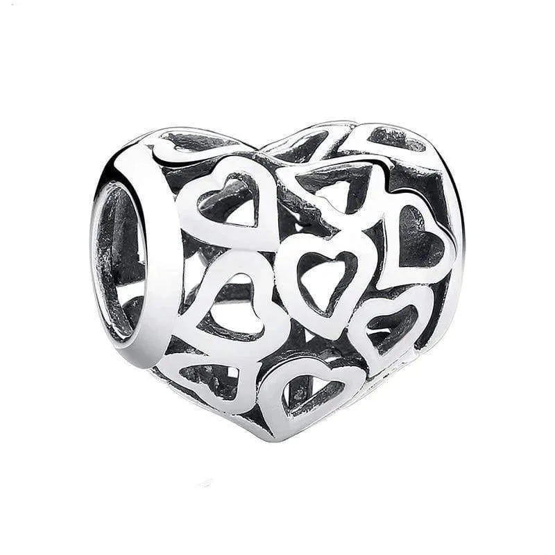Classic Skeleton Heart Charm