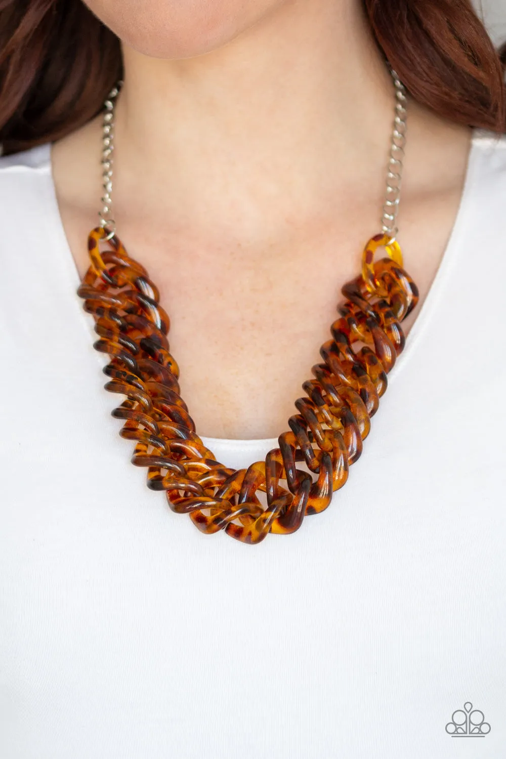 Comin In HAUTE - Brown Paparazzi Necklace