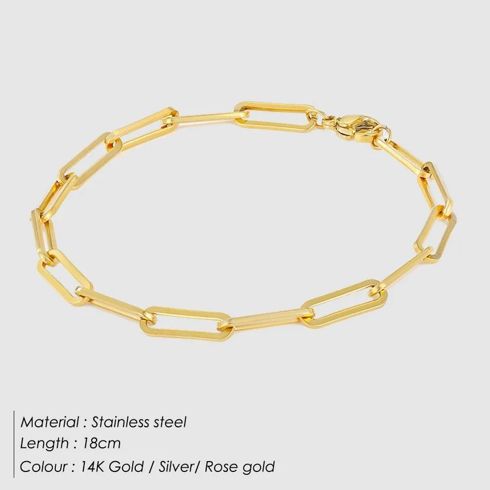 Curb Cuban Link Chain Stainless Steel Bracelets