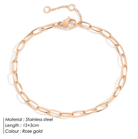 Curb Cuban Link Chain Stainless Steel Bracelets