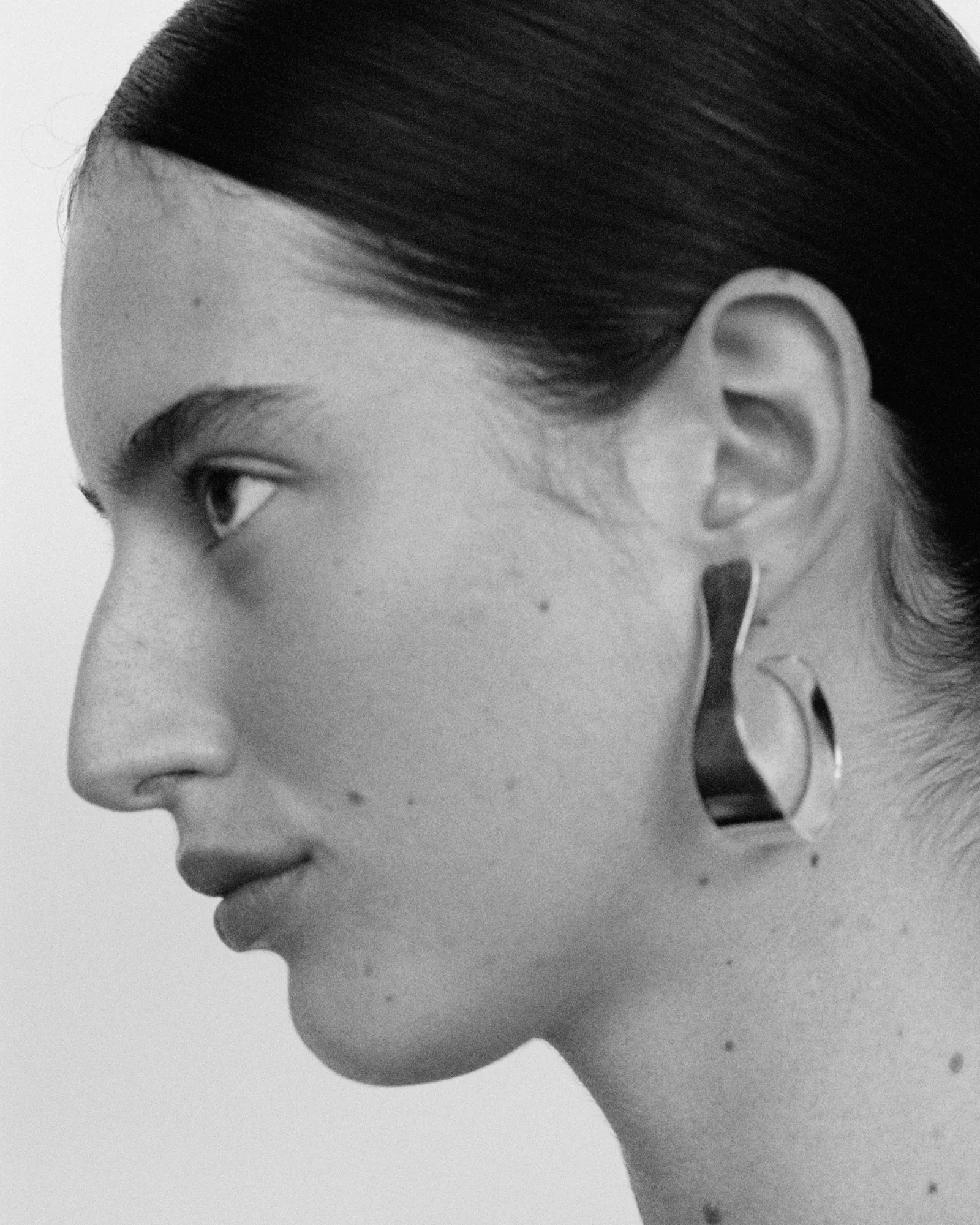 Curva Earrings, Silver