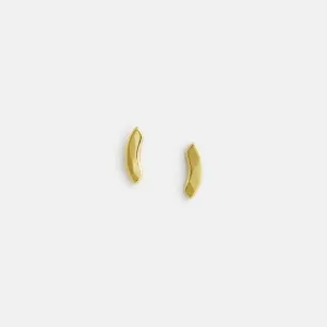 Curve Studs, 19K Gold