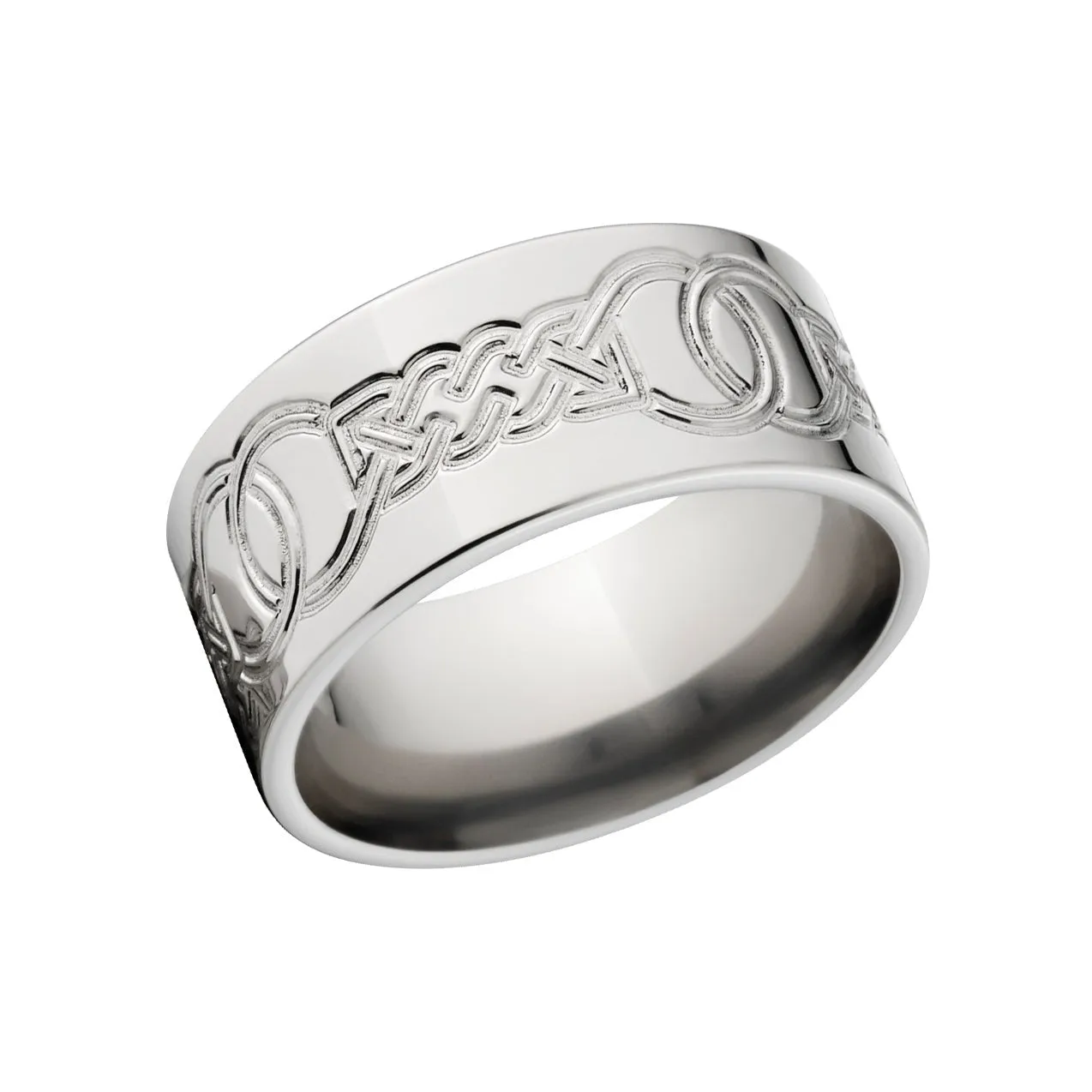 Custom Milled Outline Celtic Ring Made In Titanium
