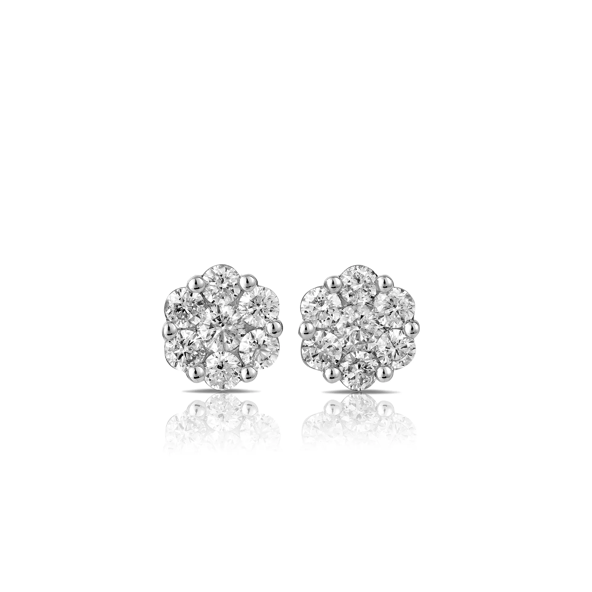 Diamond Stud Earrings in 9ct Yellow Gold