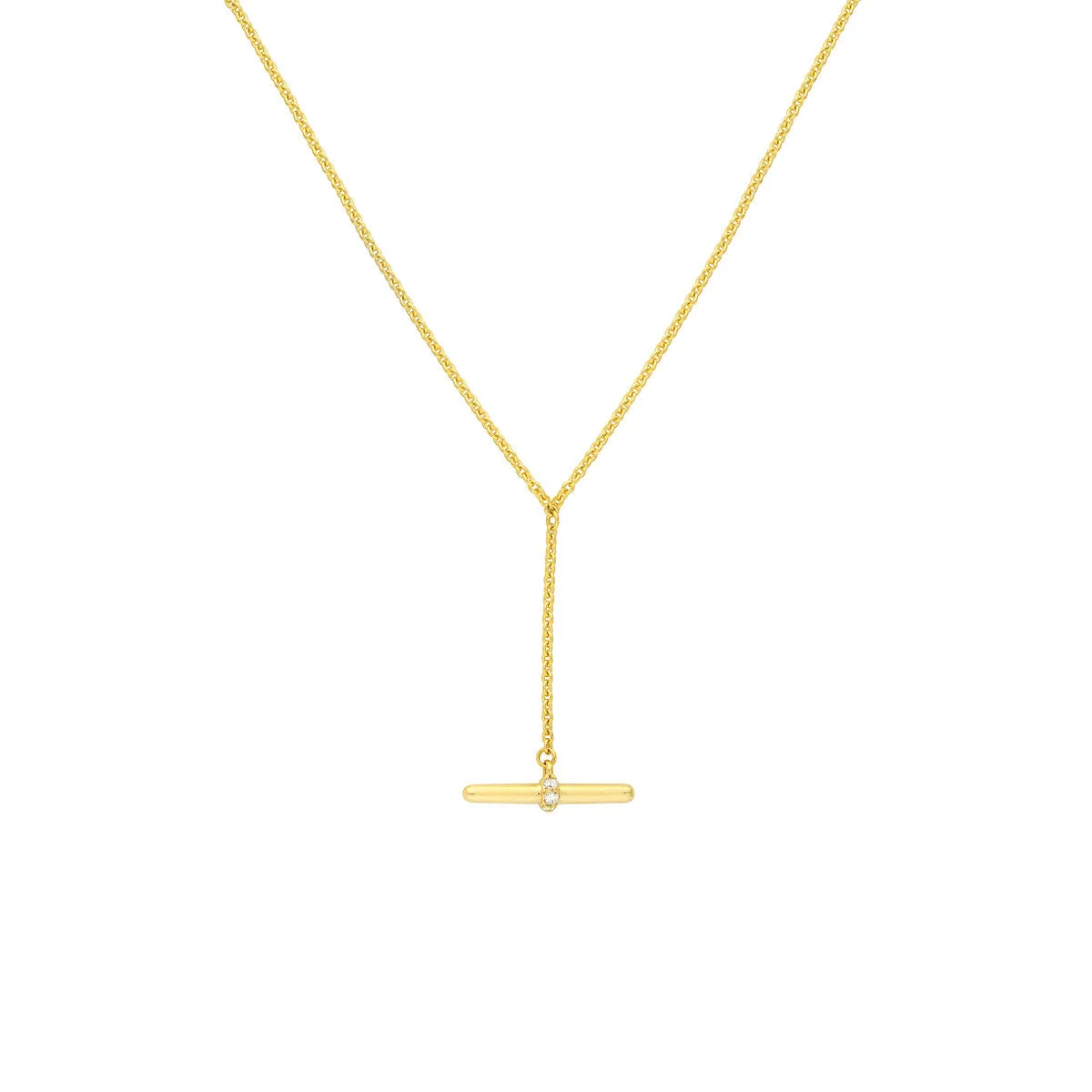 Diamond Toggle Lariat Necklace