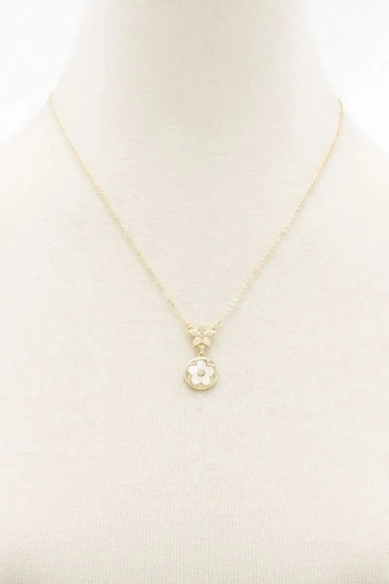 Double Flower Necklce