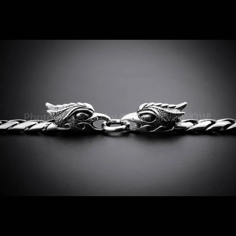 Eagle Head Bracelet - 925 Solid Sterling Silver