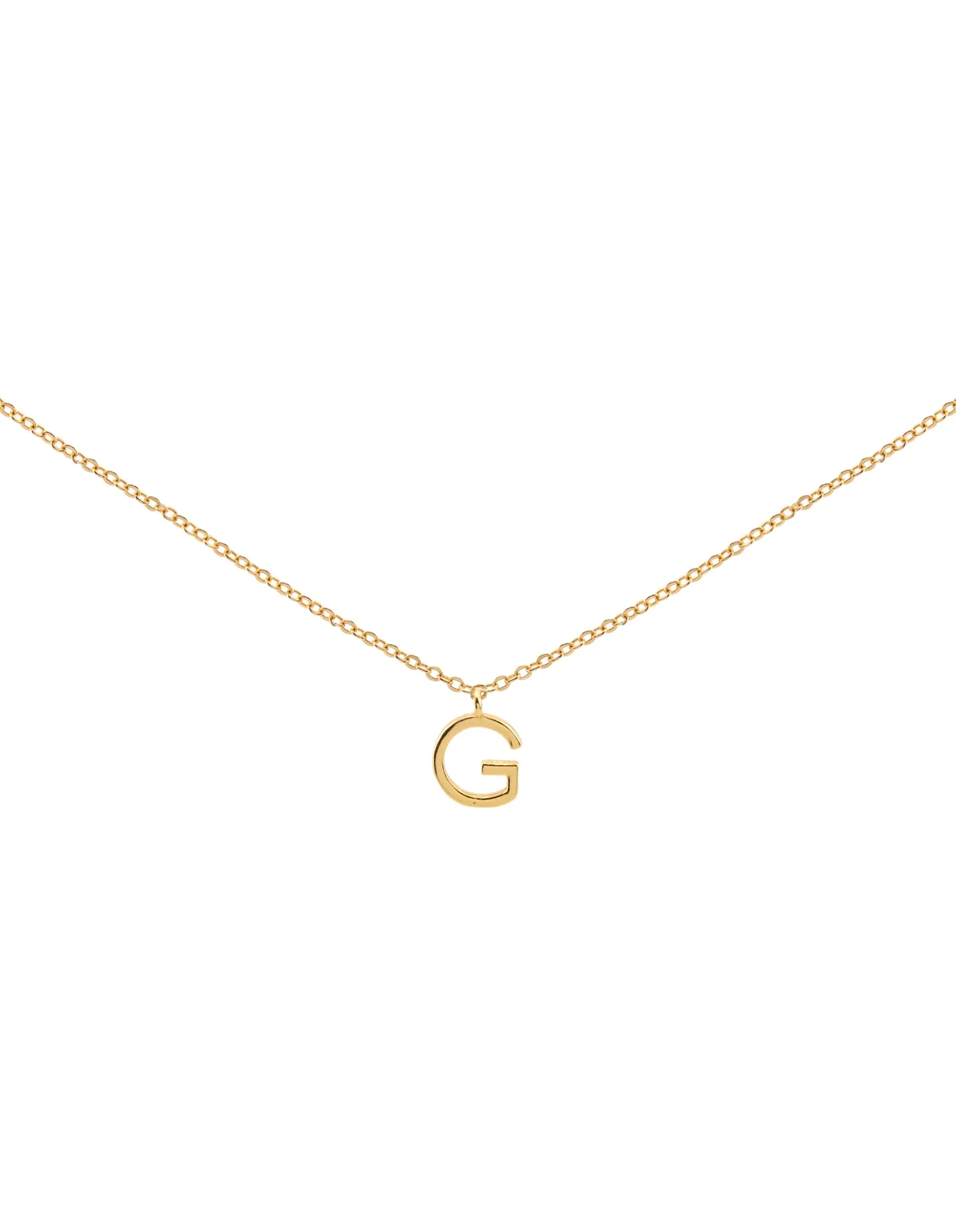 Elly Lou Timeless Initial Necklace - G- Gold