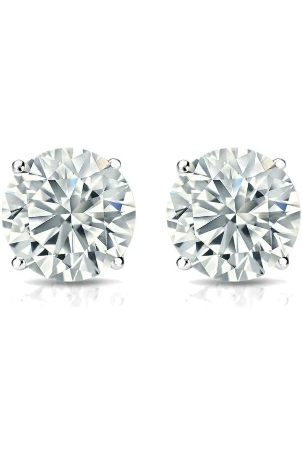 FC Creations Earrings 14K Gold Diamond Studs CTTW 0.25 Carat | White Gold