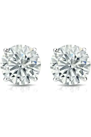 FC Creations Earrings 14K Gold Diamond Studs CTTW 0.25 Carat | White Gold