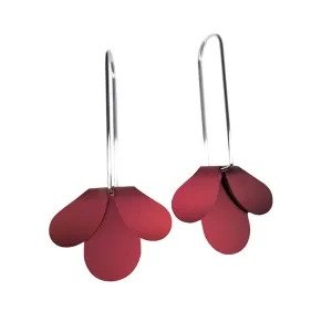 fink | earrings | flip curve | red
