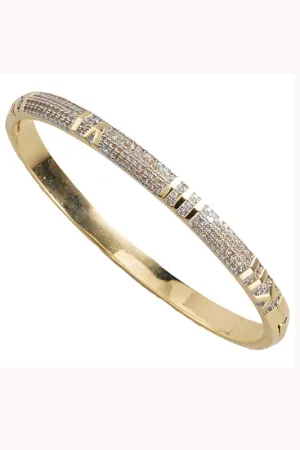 First Class Only Gold Pave Bracelet