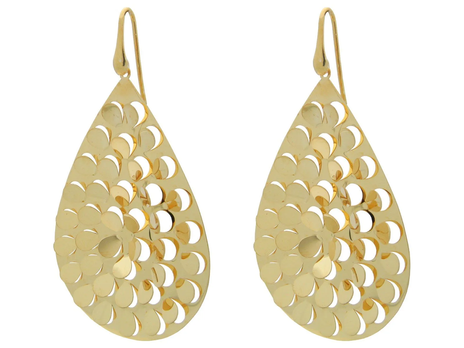 Fluttering Gold Hook Earrings