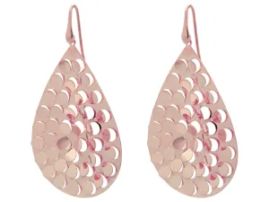 Fluttering Rose Hook Earrings