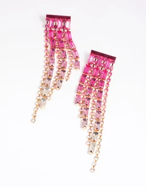 Fuchsia Chunky Drop Earrings