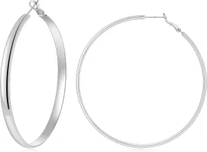 Gacimy Gold Hoop Earrings for Women, 14k Real Gold Plated with 925 Sterling Silver Post, Hypoallergenic Lightweight Thick Hoops Earrings for Women Trendy