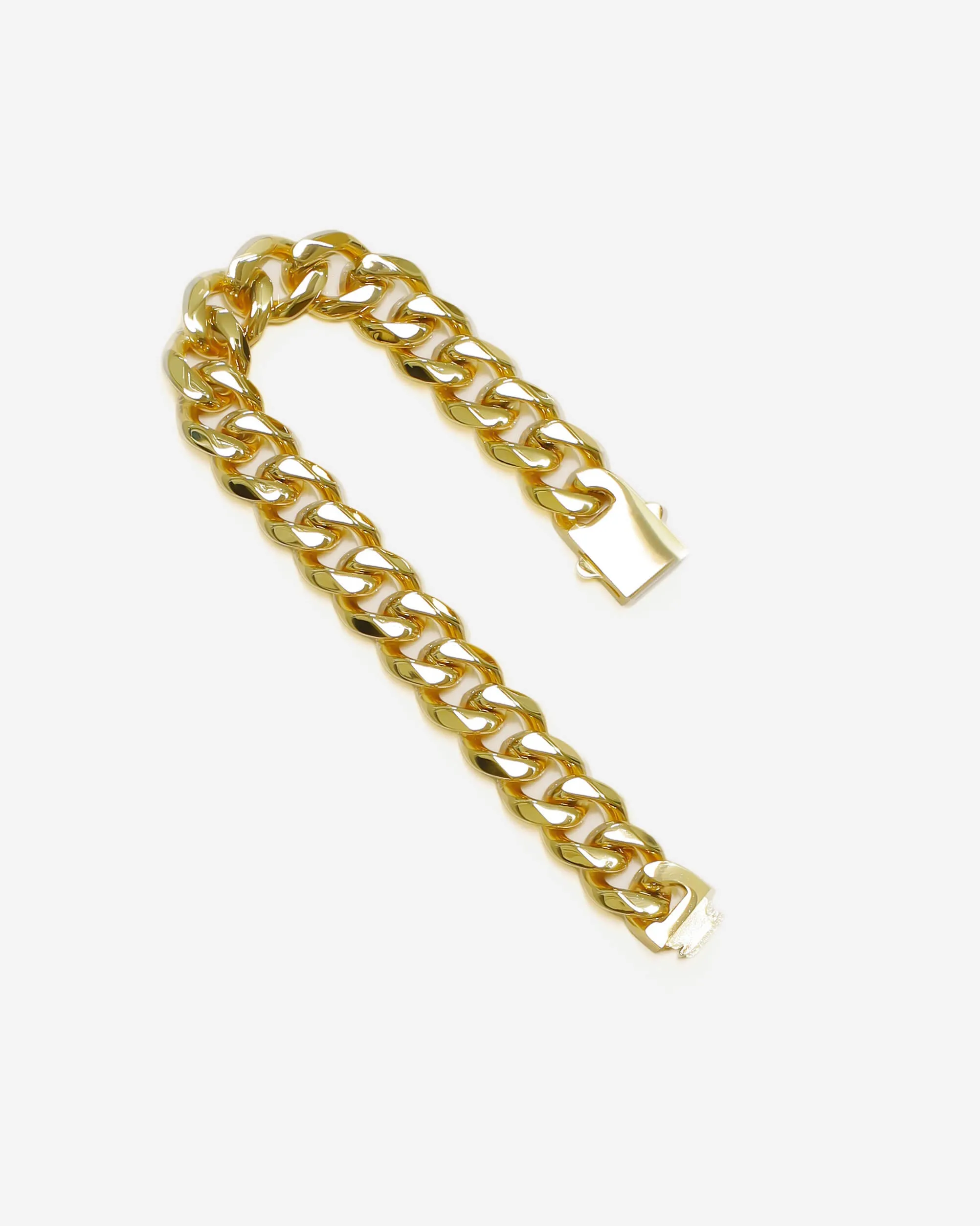 GD Cuban Bracelet 9mm x 7Inch 22k Gold Plated