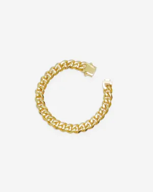 GD Cuban Bracelet 9mm x 7Inch 22k Gold Plated