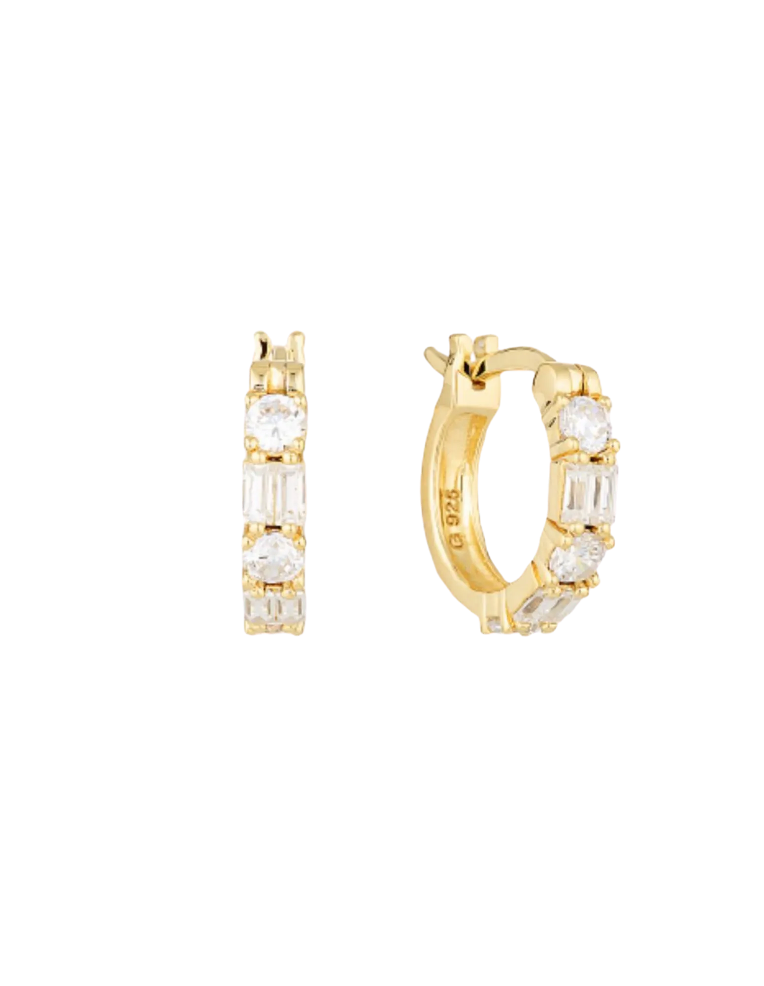 Georgini Irina Small Hoop Earrings w/ CZ - Gold