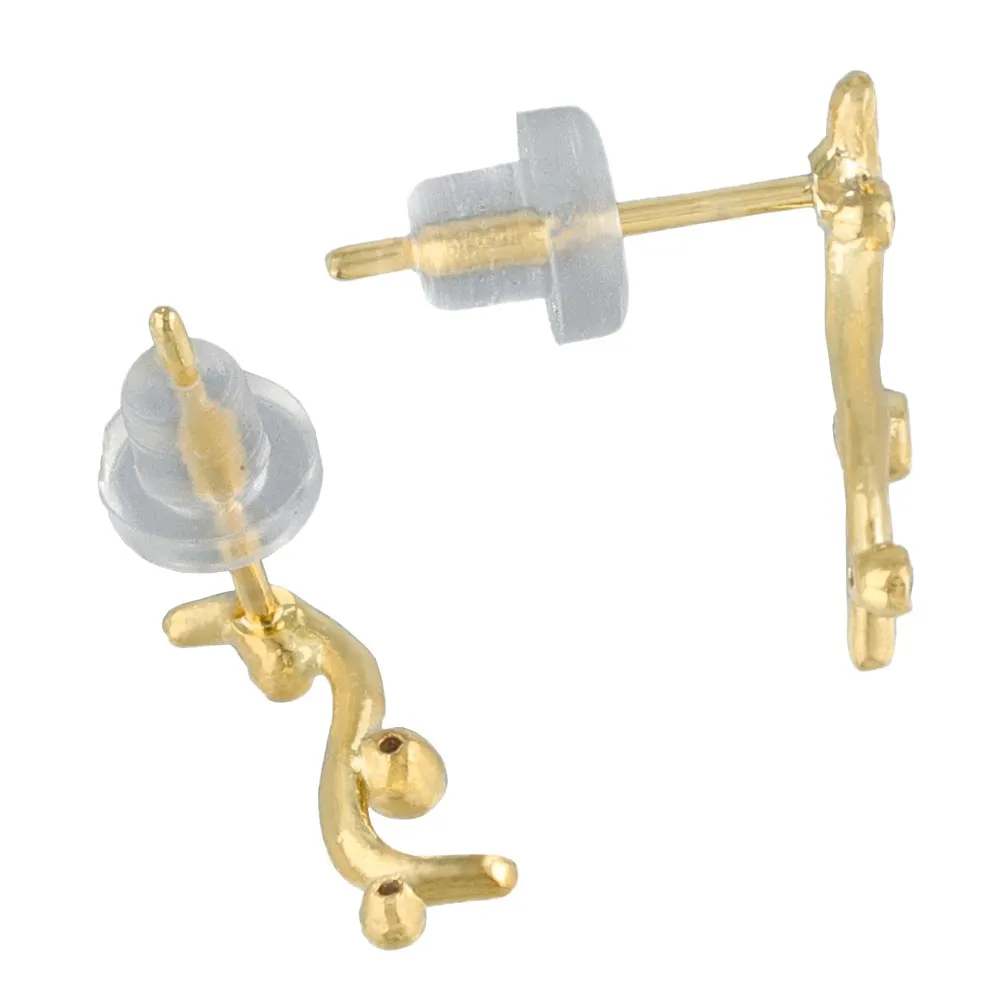 Gold Plated Curve Studs