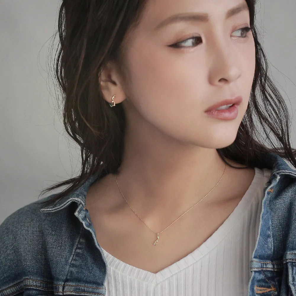 Gold Plated Curve Studs